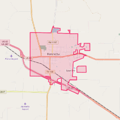 Map of Henrietta