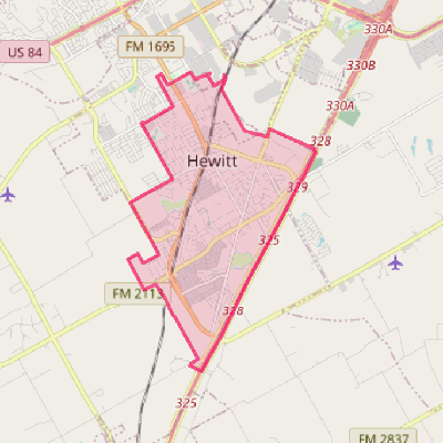 Map of Hewitt
