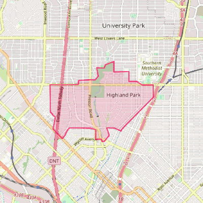 Map of Highland Park