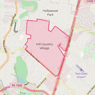 Map of Hill Country Village