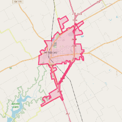 Map of Hillsboro