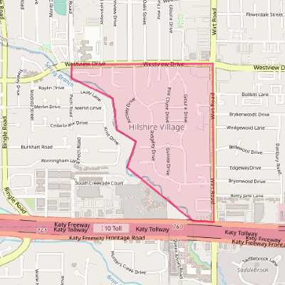 Map of Hilshire Village