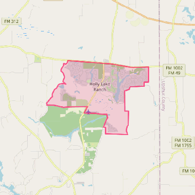 Map of Holly Lake Ranch