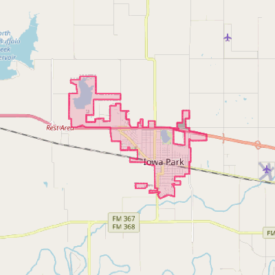 Map of Iowa Park