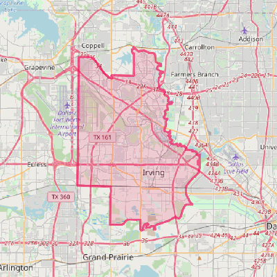 Map of Irving