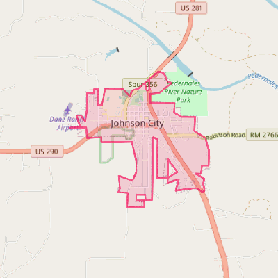 Map of Johnson City