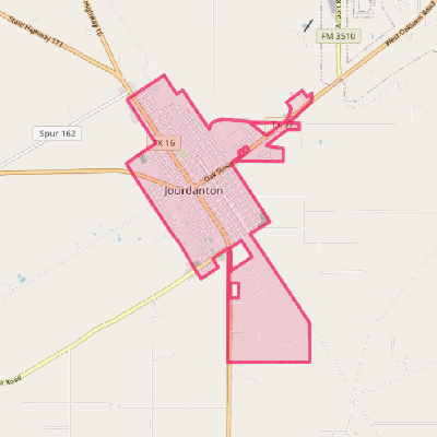 Map of Jourdanton