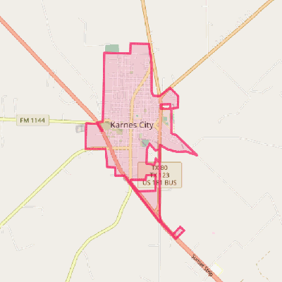 Map of Karnes City