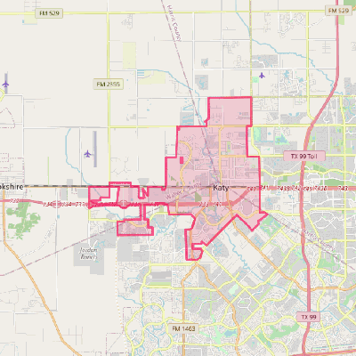 Map of Katy