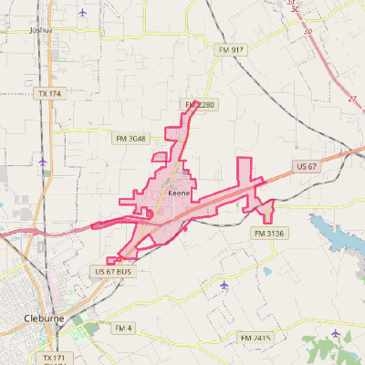 Map of Keene