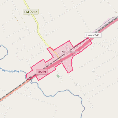 Map of Kendleton