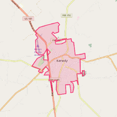 Map of Kenedy