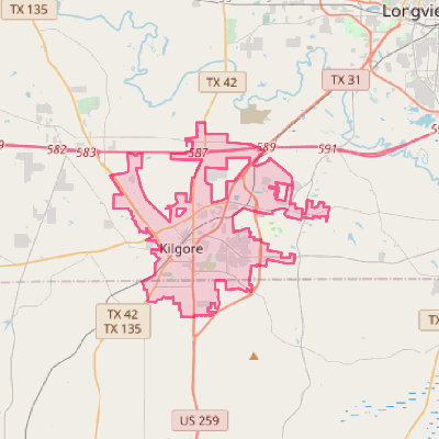 Map of Kilgore