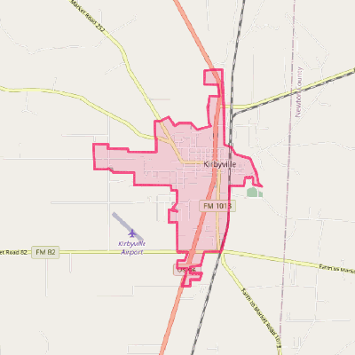 Map of Kirbyville