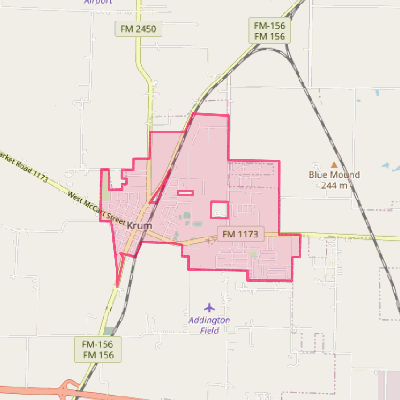 Map of Krum