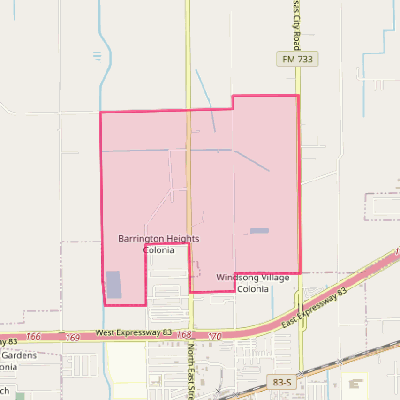 Map of La Feria North