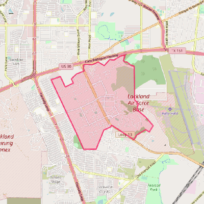 Map of Lackland AFB
