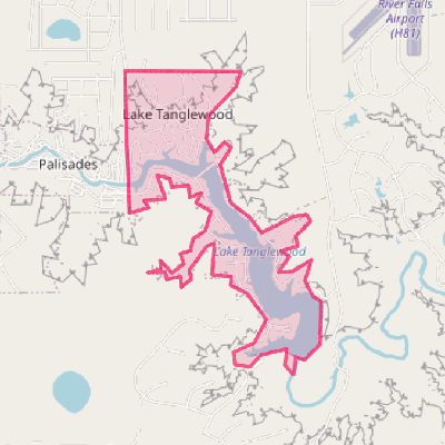 Map of Lake Tanglewood