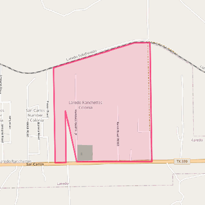 Map of Laredo Ranchettes