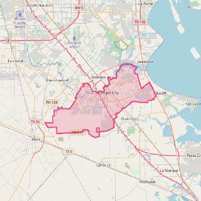 Map of League City