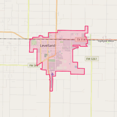 Map of Levelland