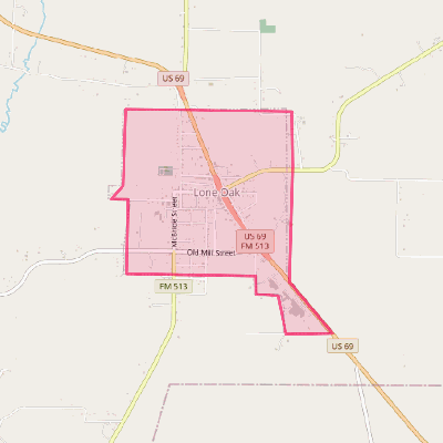 Map of Lone Oak