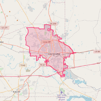 Map of Longview