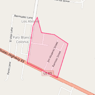 Map of Los Alvarez