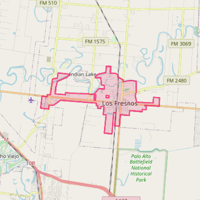 Map of Los Fresnos