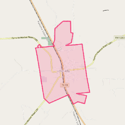 Map of Lovelady