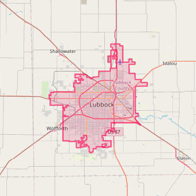 Map of Lubbock