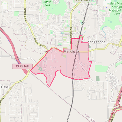 Map of Manchaca