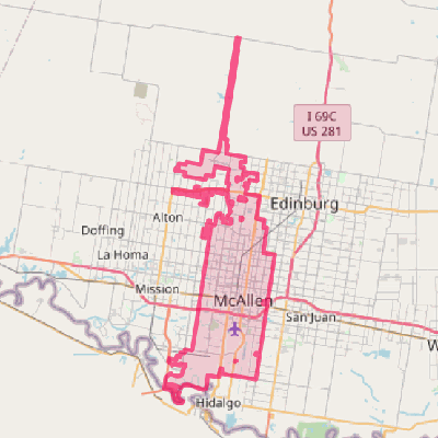 Map of McAllen