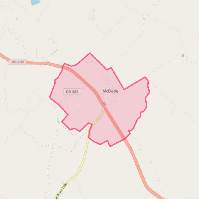 Map of McDade