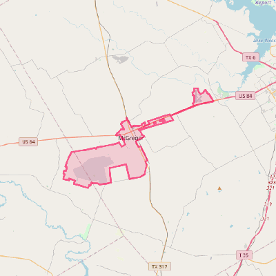 Map of McGregor