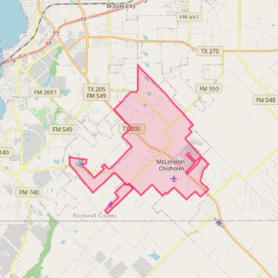 Map of McLendon-Chisholm