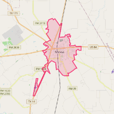 Map of Mexia