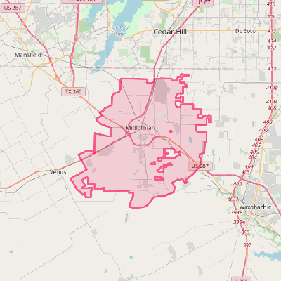 Map of Midlothian