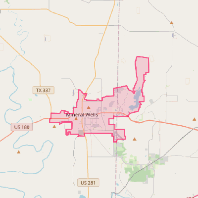 Map of Mineral Wells