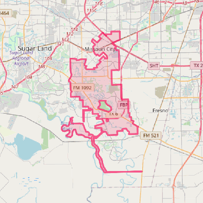 Map of Missouri City