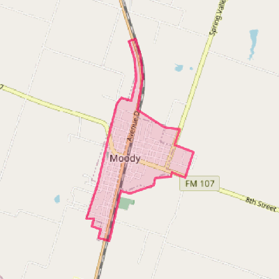 Map of Moody