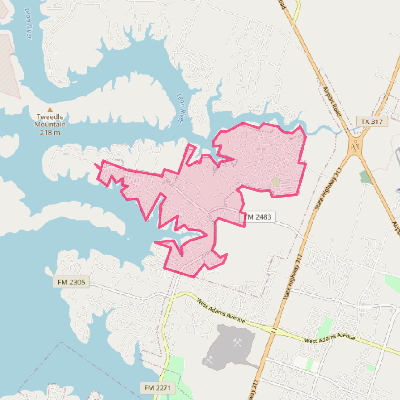 Map of Morgan's Point Resort