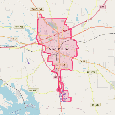 Map of Mount Pleasant