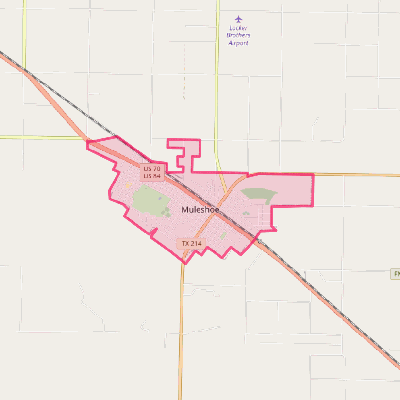 Map of Muleshoe