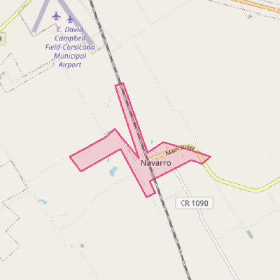 Map of Navarro