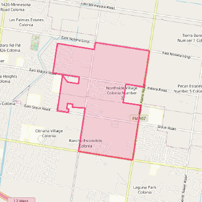 Map of North Alamo