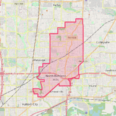 Map of North Richland Hills