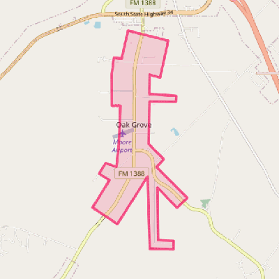 Map of Oak Grove