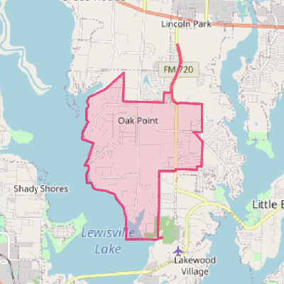 Map of Oak Point