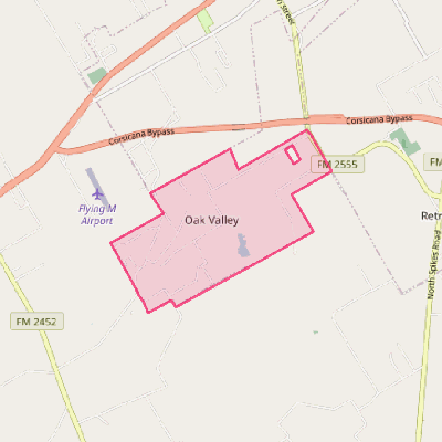 Map of Oak Valley